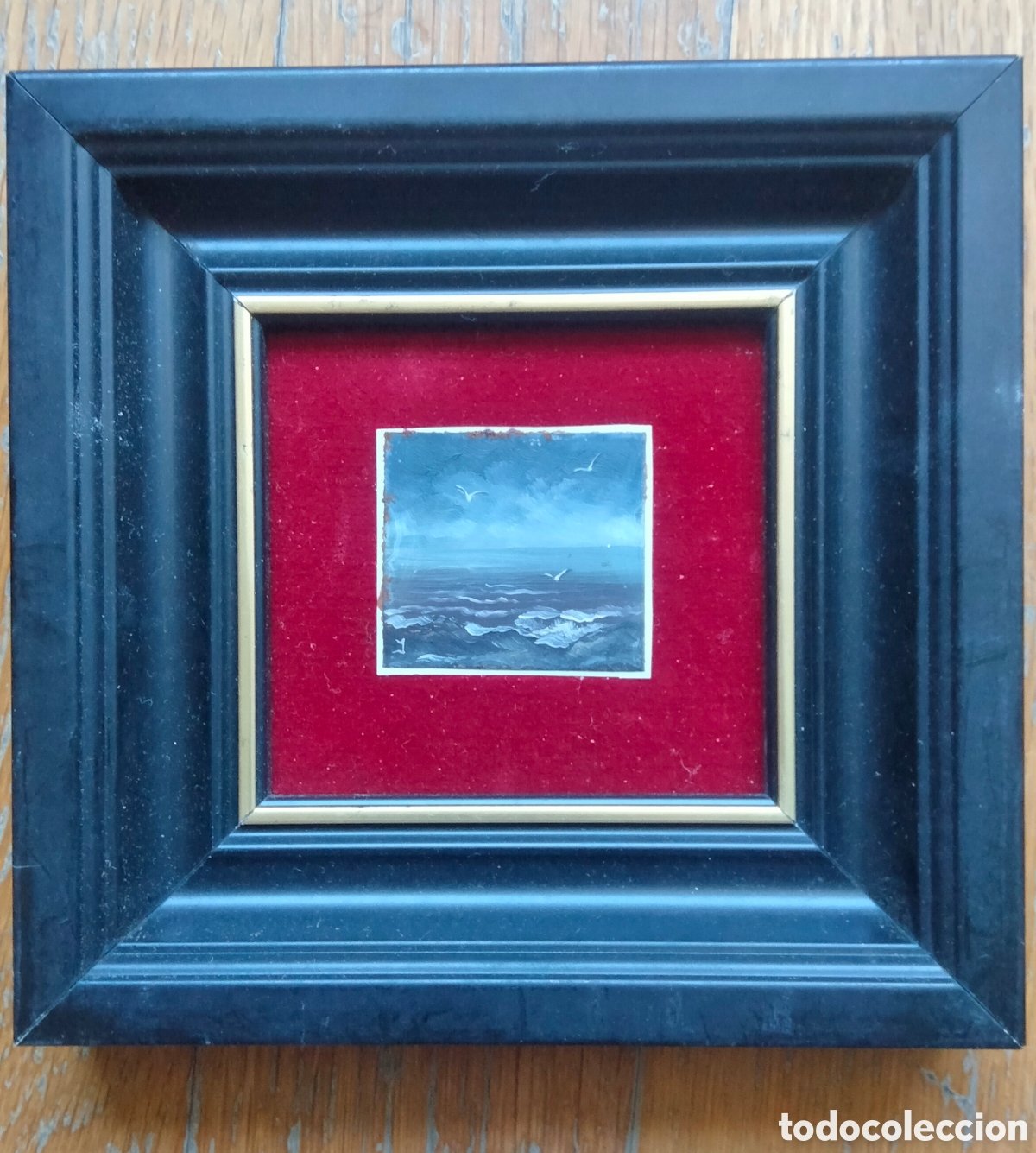 Arte: &Oacute;leo miniatura. Preciosismo. 4 cms - Foto 1