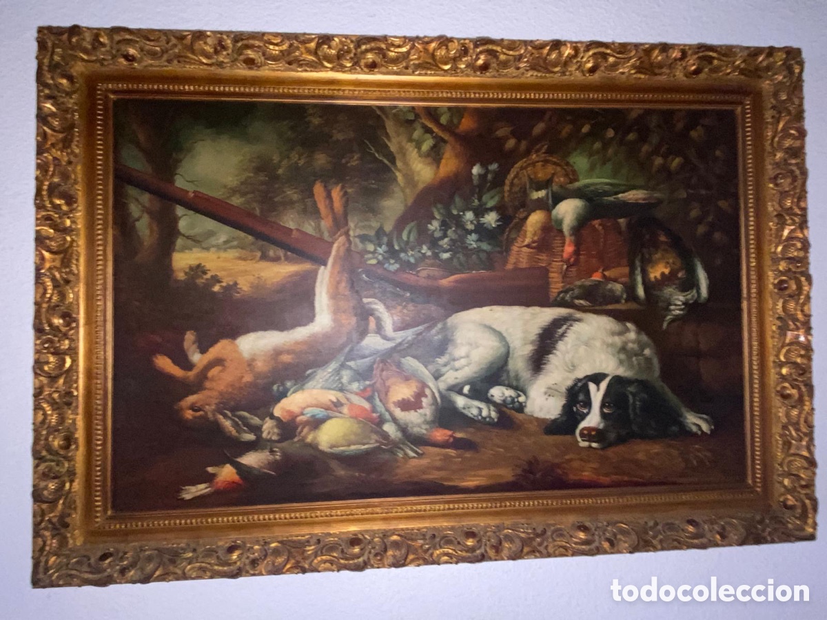 Arte: CUADRO AL OLEO BODEGON DE CAZA MAS DE 30 a&ntilde;os