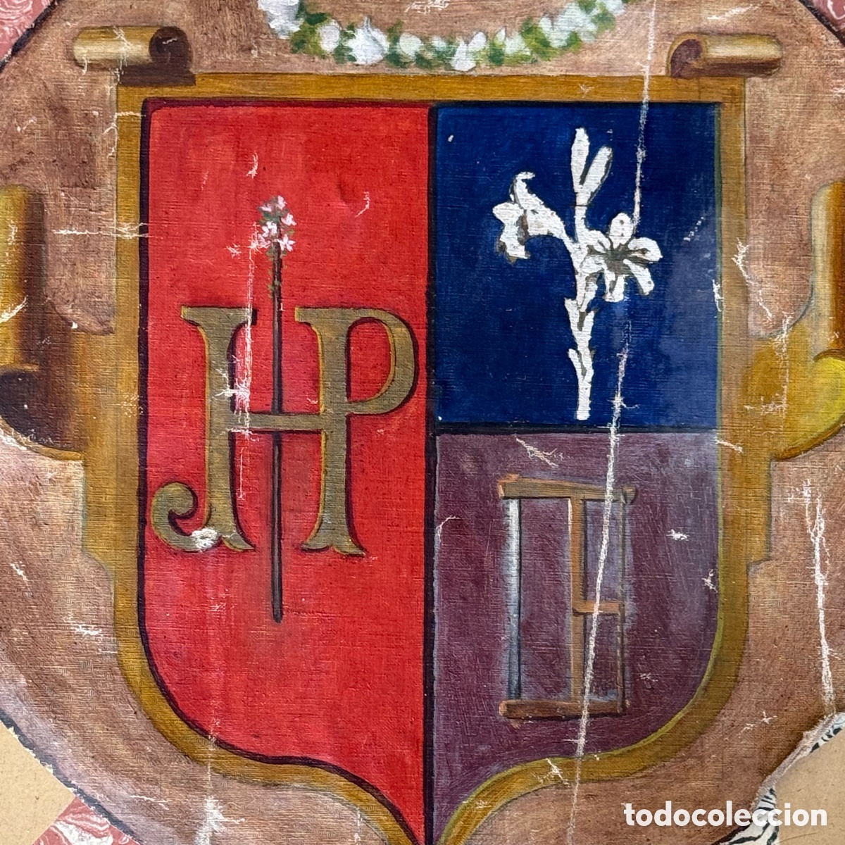 Arte: Escudo her&aacute;ldico circular S.XIX - Foto 3