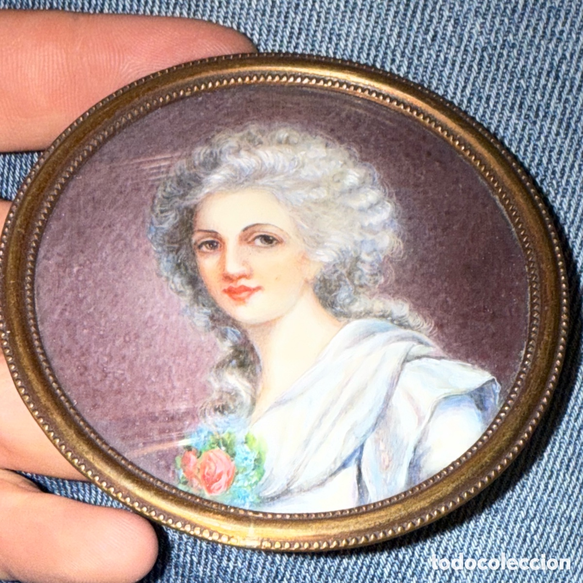 Arte: Miniatura de se&ntilde;ora - Ff. S. XIX ? - Foto 3