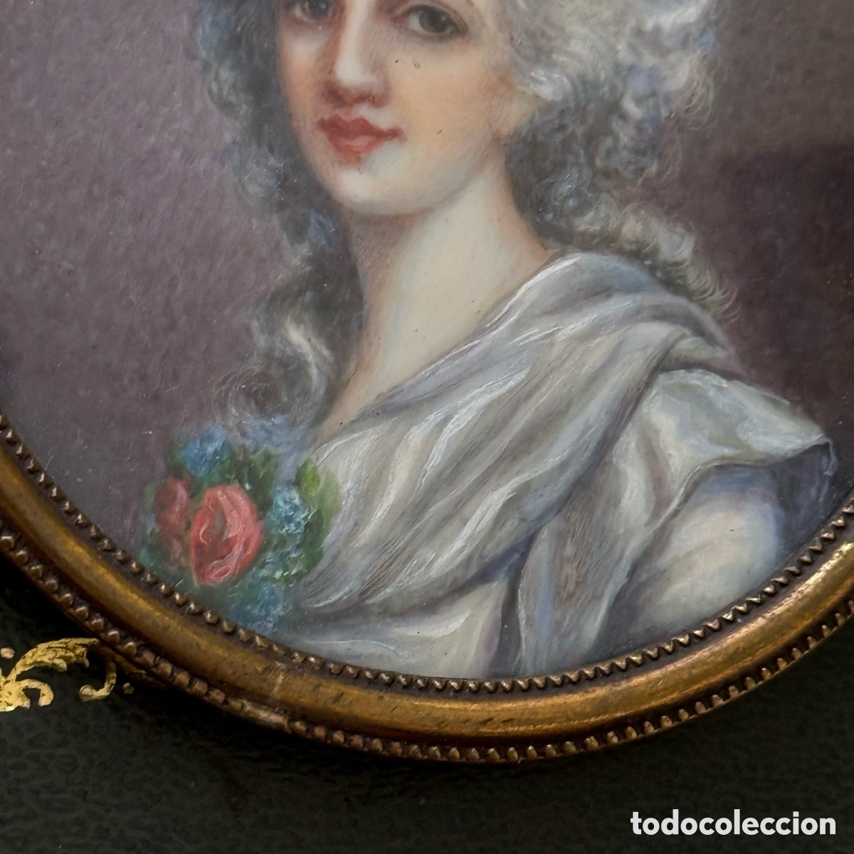 Arte: Miniatura de se&ntilde;ora - Ff. S. XIX ? - Foto 5