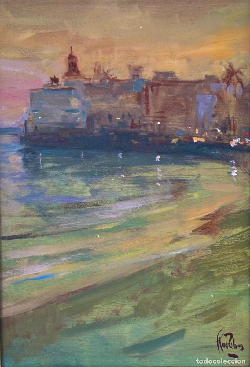 Arte: LLUIS RIBAS (1949) - SITGES - OLEO TABLA - Foto 1