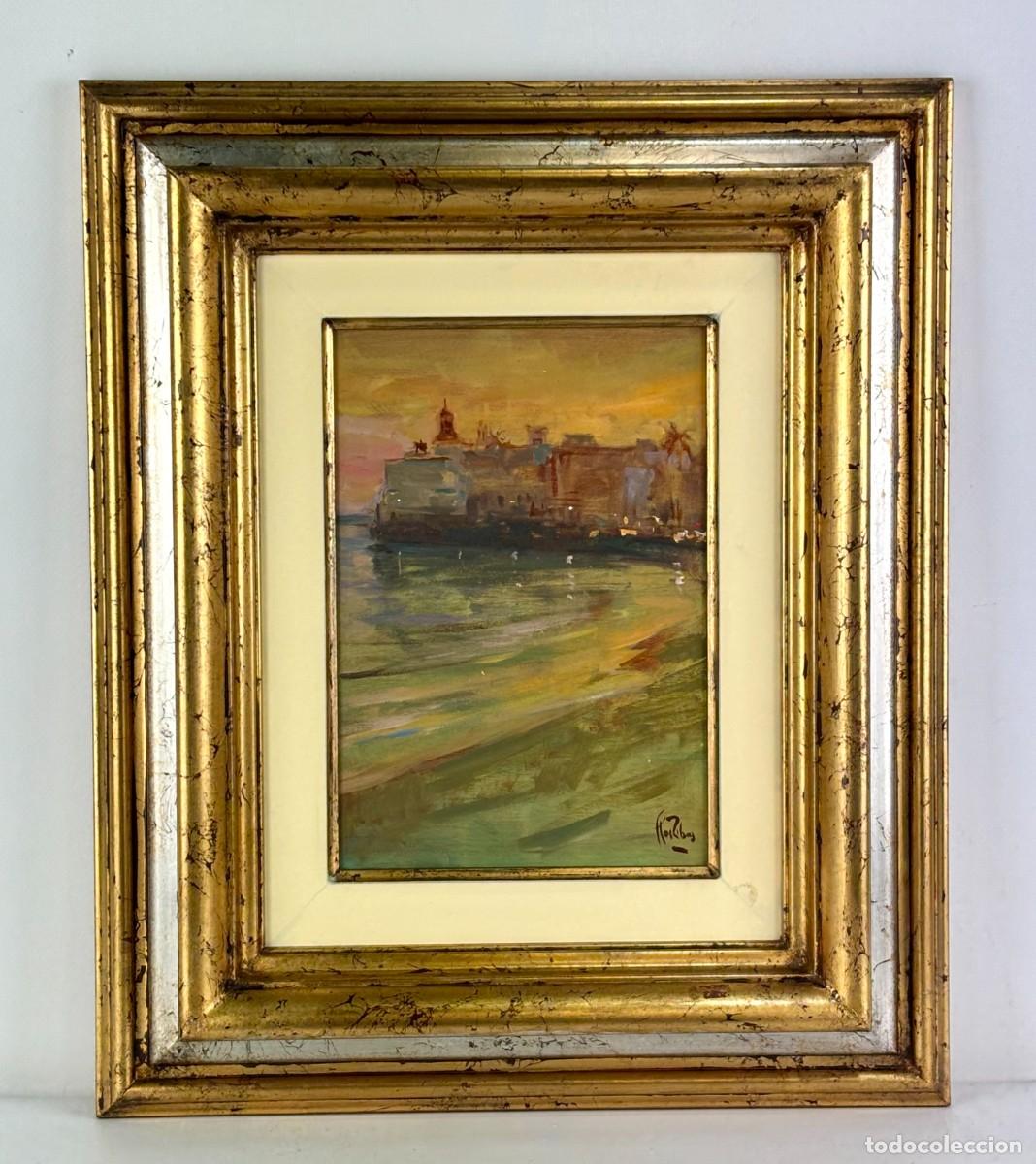 Arte: LLUIS RIBAS (1949) - SITGES - OLEO TABLA - Foto 2