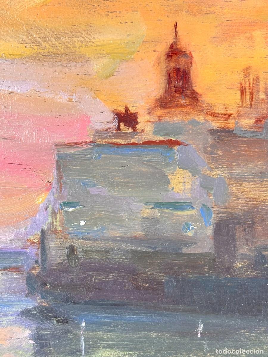 Arte: LLUIS RIBAS (1949) - SITGES - OLEO TABLA - Foto 3