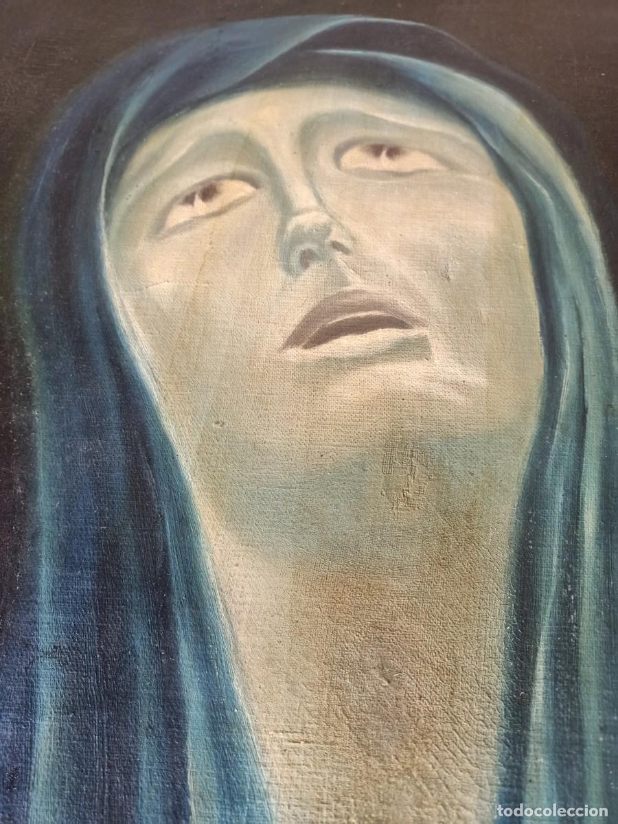 Arte: Oleo sobre lienzo ,de virgen. - Foto 2