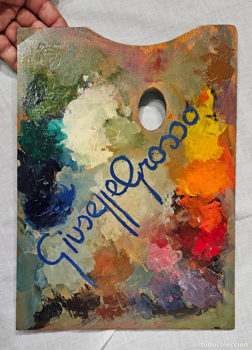 Arte: Tavolozza dipinta dal Pittore - &rdquo;GIUSEPPE GROSSO&rdquo; - Foto 1