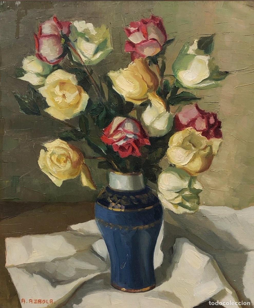 Arte: ELEGANTE FLORERO DE ROSAS - Foto 2