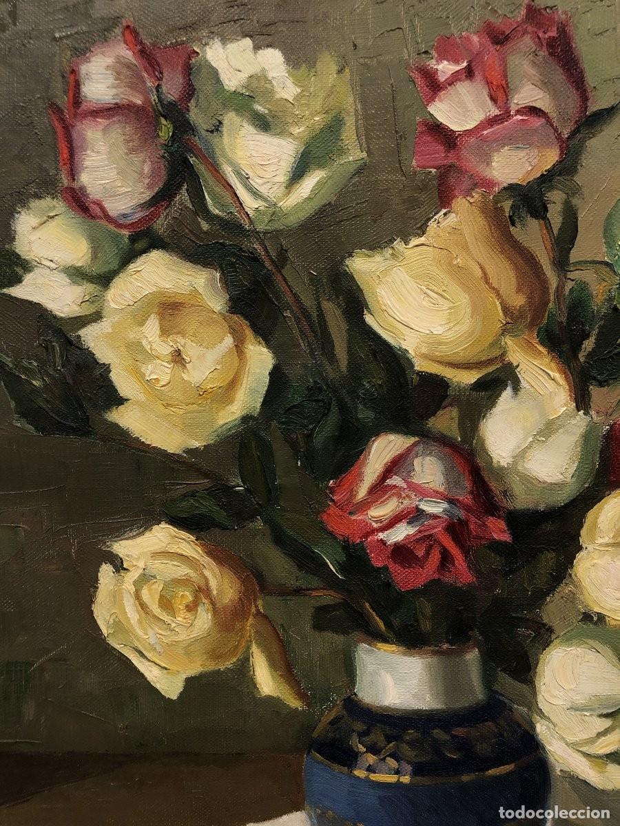 Arte: ELEGANTE FLORERO DE ROSAS - Foto 3
