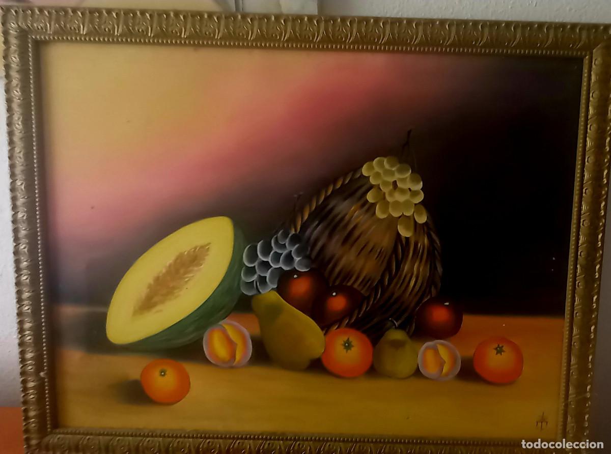 Arte: Lienzo Canvas Bodeg&oacute;n con Marco Pintado a Mano por Pintor Senegal&eacute;s