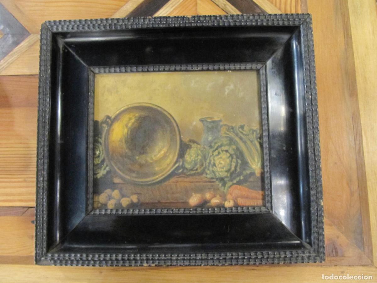 Arte: OLEO SOBRE TABLA - FERDINAND DAEMS - BODEGON - PINTOR BELGA - Foto 3