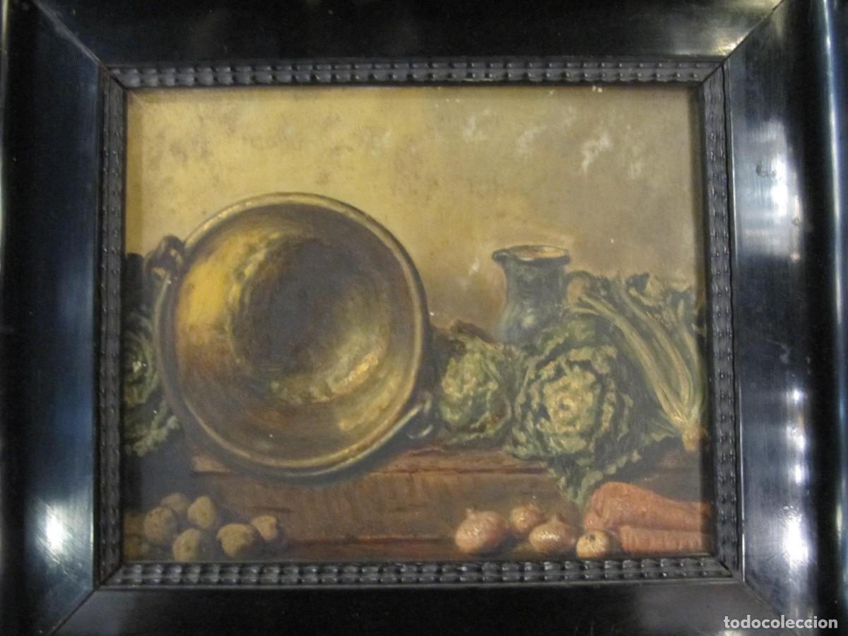 Arte: OLEO SOBRE TABLA - FERDINAND DAEMS - BODEGON - PINTOR BELGA - Foto 4