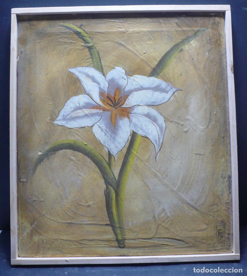 Arte: PINTURA OLEO DE UNA FLOR - Foto 1