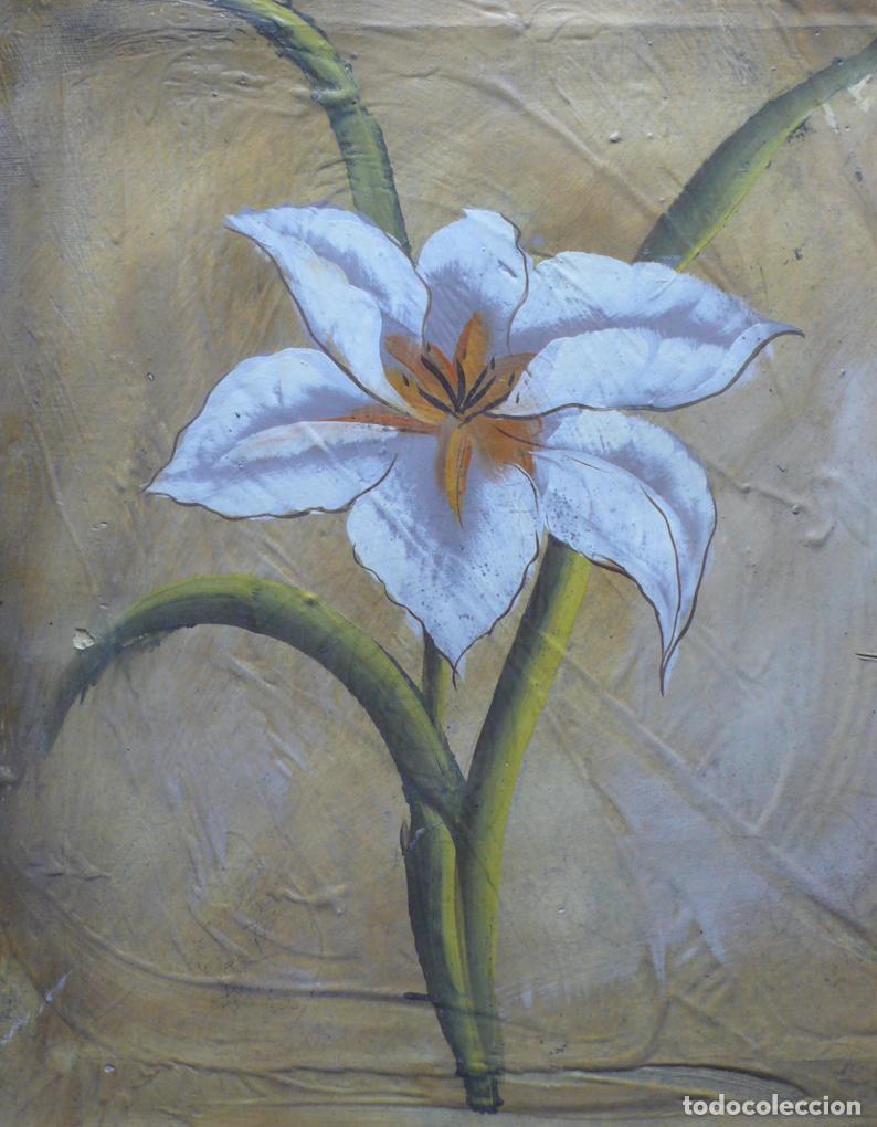 Arte: PINTURA OLEO DE UNA FLOR - Foto 2