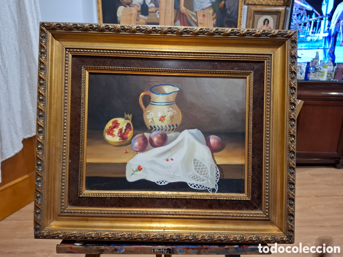 Arte: Oleo sobre lienzo bodegon 63x53 total - Foto 1