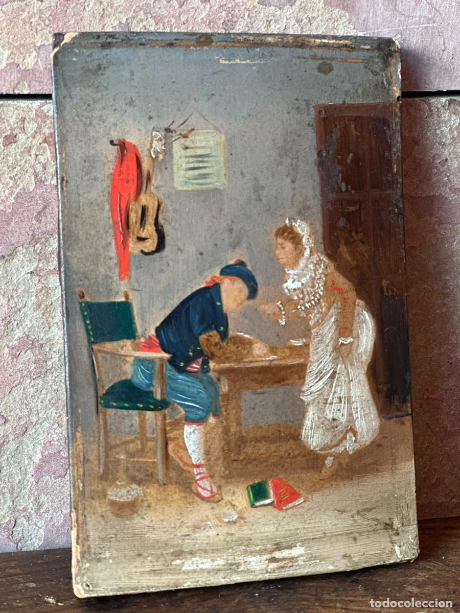 Arte: &Oacute;LEO SOBRE TABLA DE FINALES DEL S.XIX - Foto 3