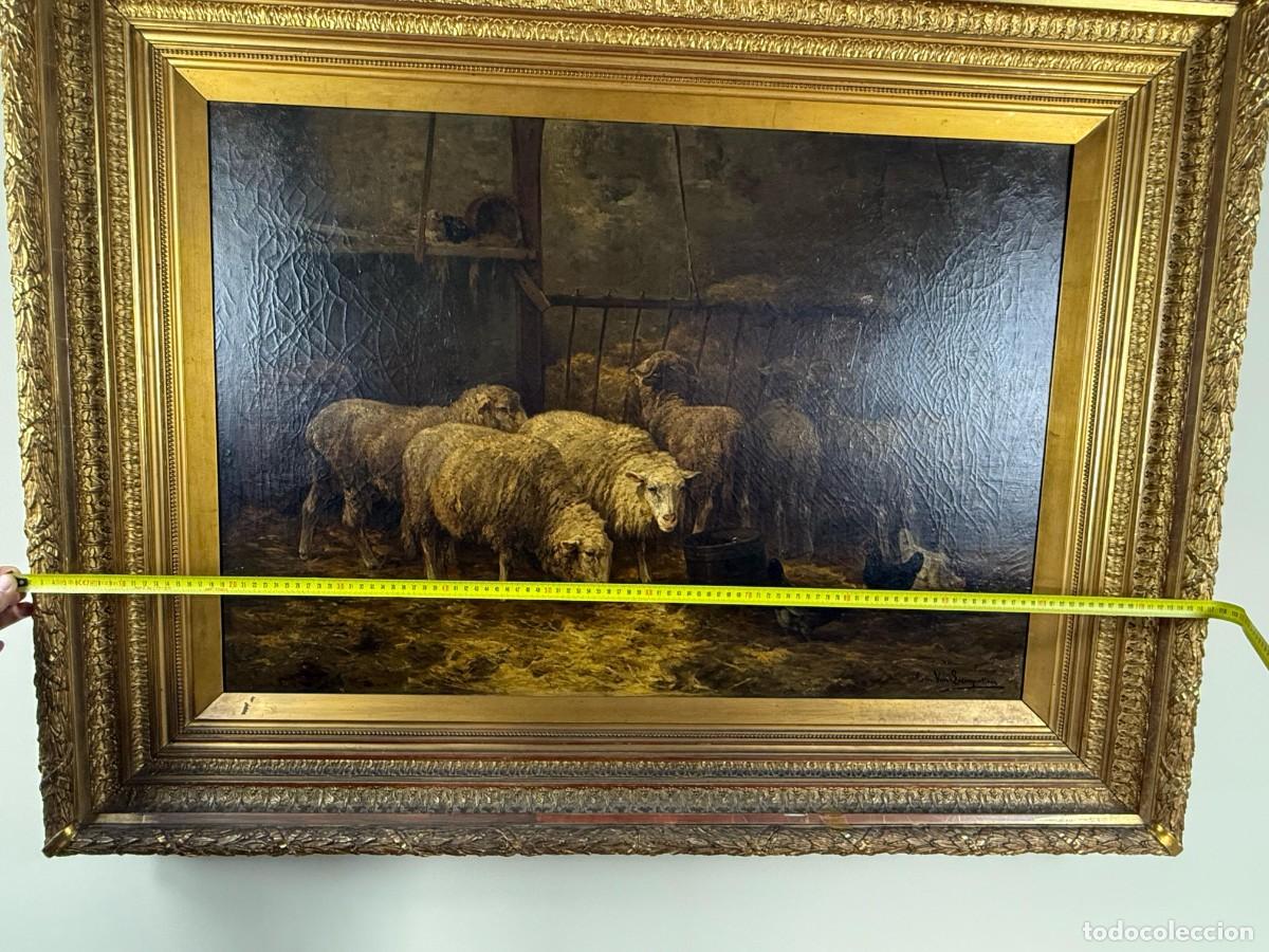 Arte: &Oacute;leo s.XIX Cornelius Van Leemputten - Foto 8