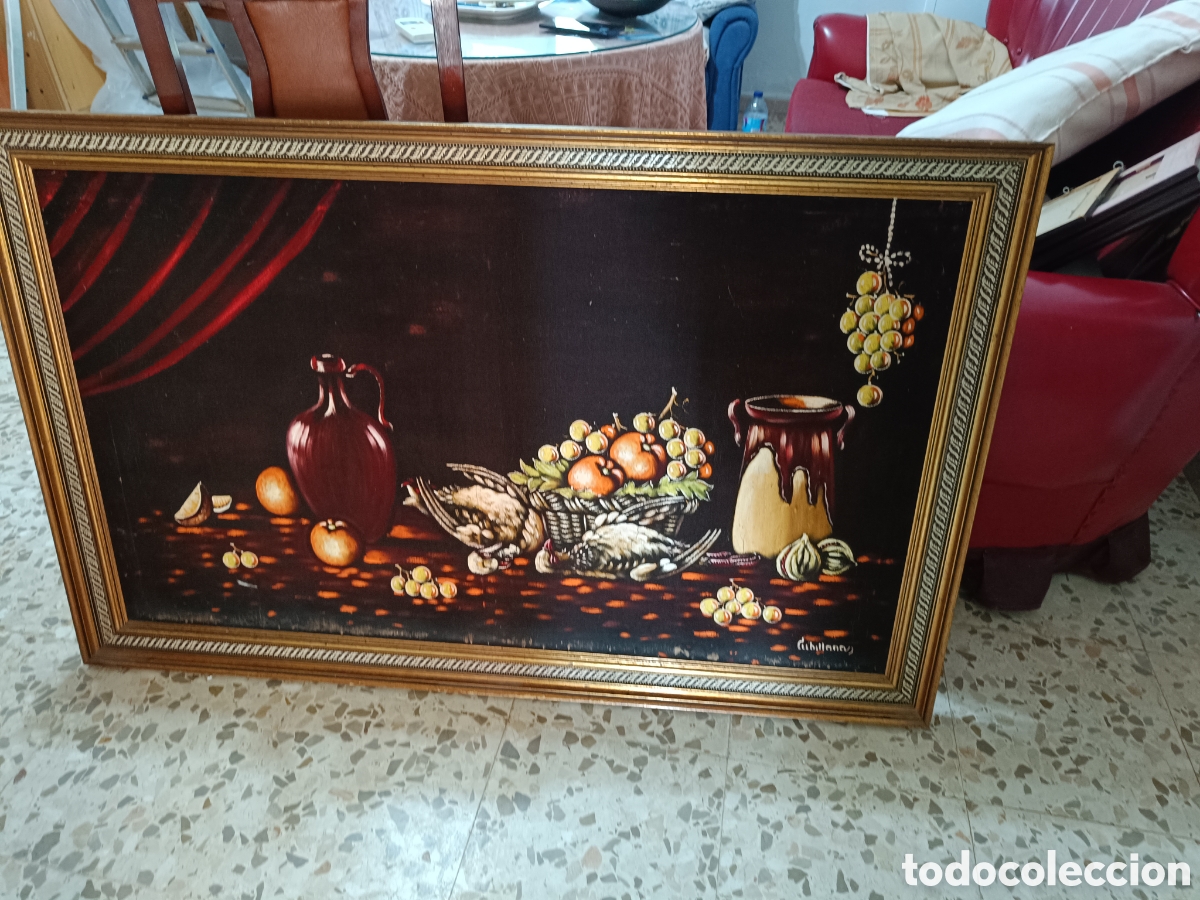 Arte: Lienzo bodeg&oacute;n antiguo Cubillanas - Foto 1
