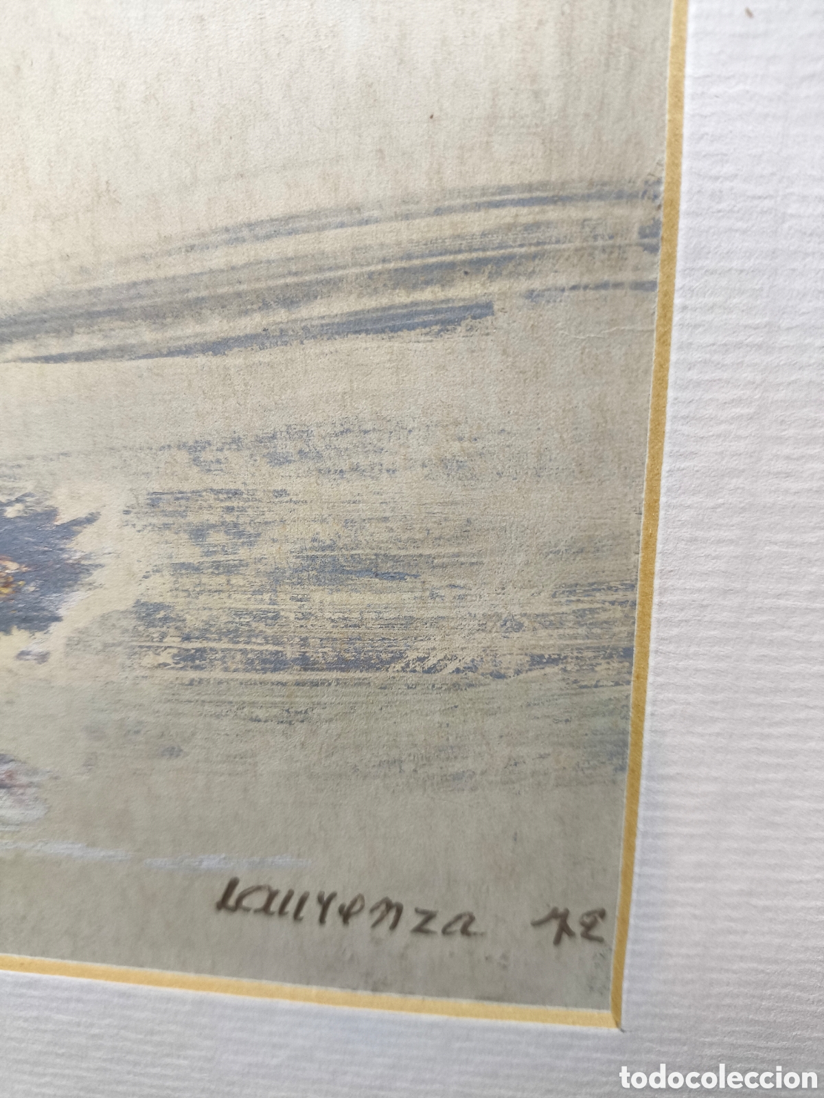 Arte: Cuadro composici&oacute;n abstracta en azul &ndash; T&eacute;cnica mixta (1972) - Foto 9