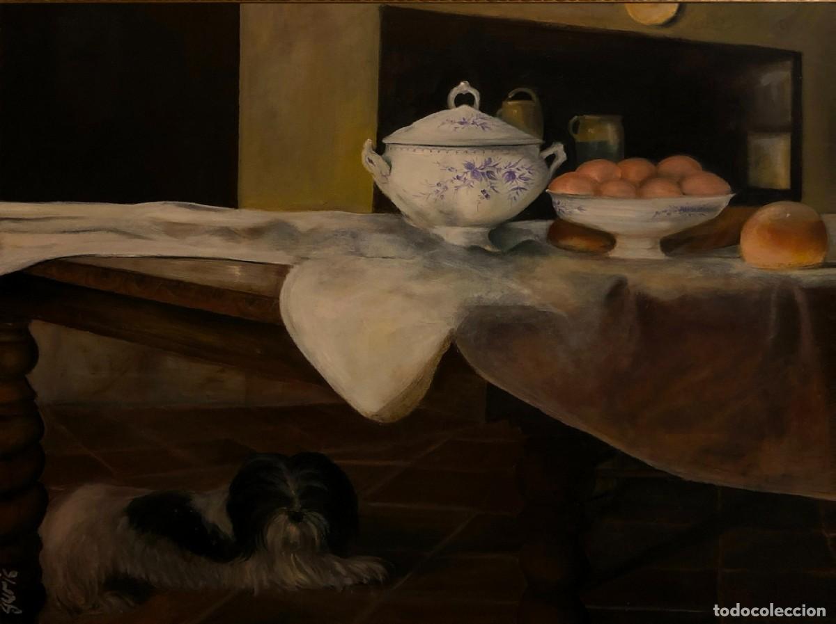 Arte: BODEGON CON SOPERA Y PERRO - Foto 2
