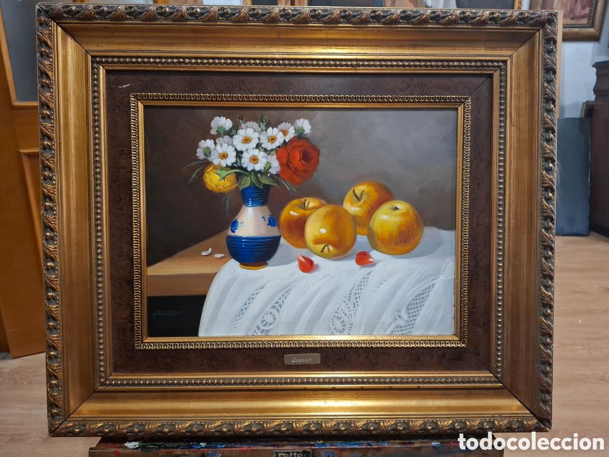 Arte: Oleo sobre lienzo bonito bodegon 63x53 - Foto 1