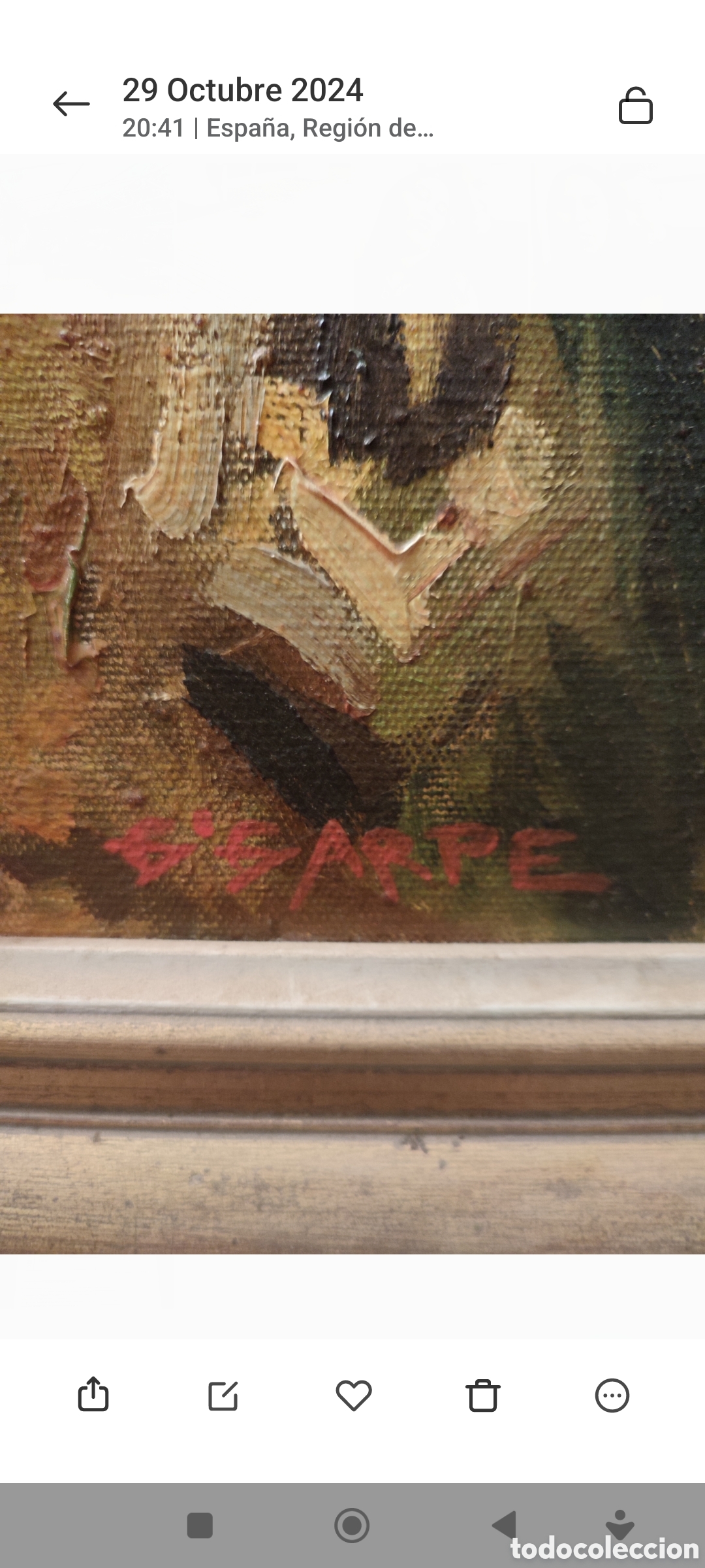 Arte: Cuadro oleo sobre tela. Bigarre - Foto 5