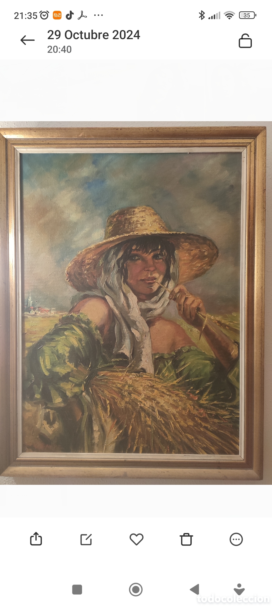Arte: Cuadro oleo sobre tela. Bigarre - Foto 1
