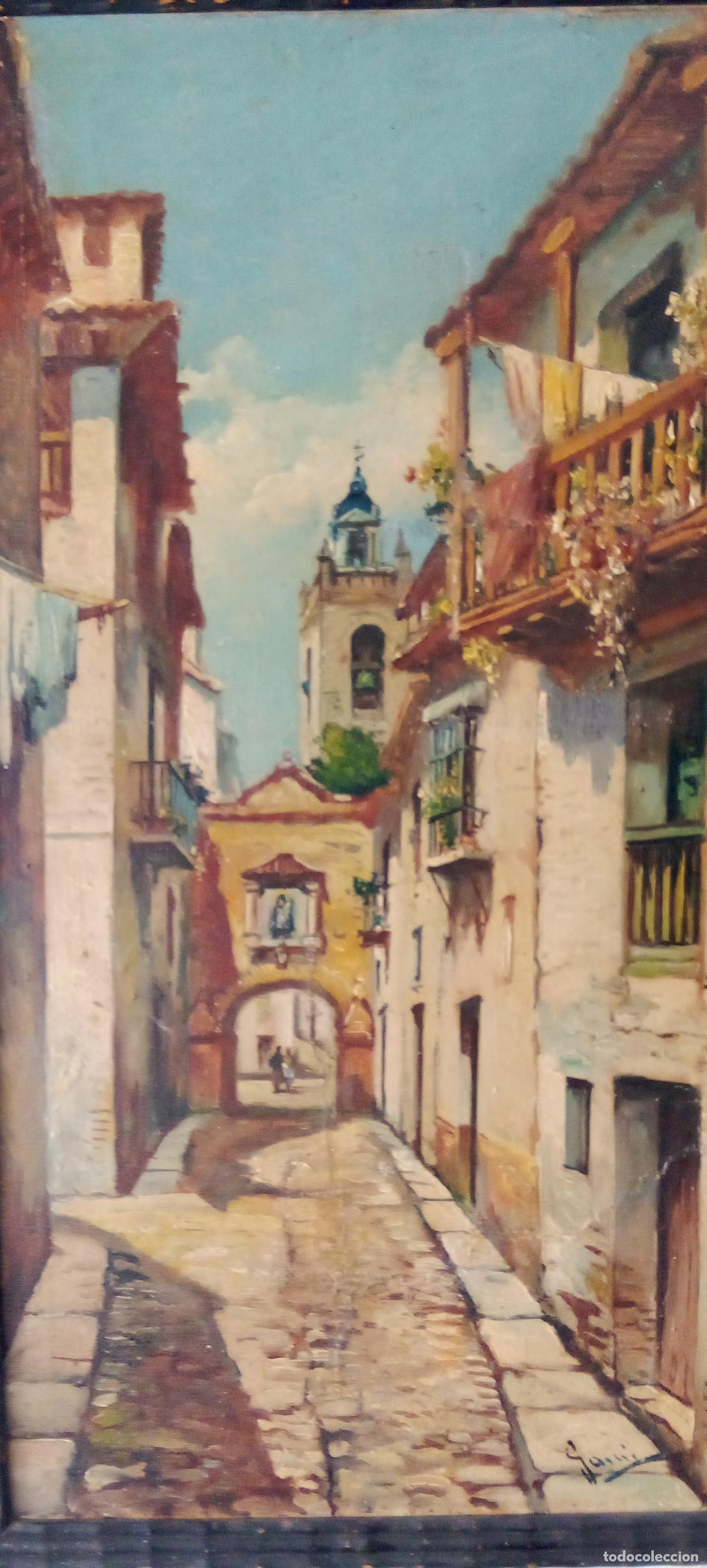 Arte: VISTA DE UNA CALLE ANTIGUA. 1/2 S.XX.