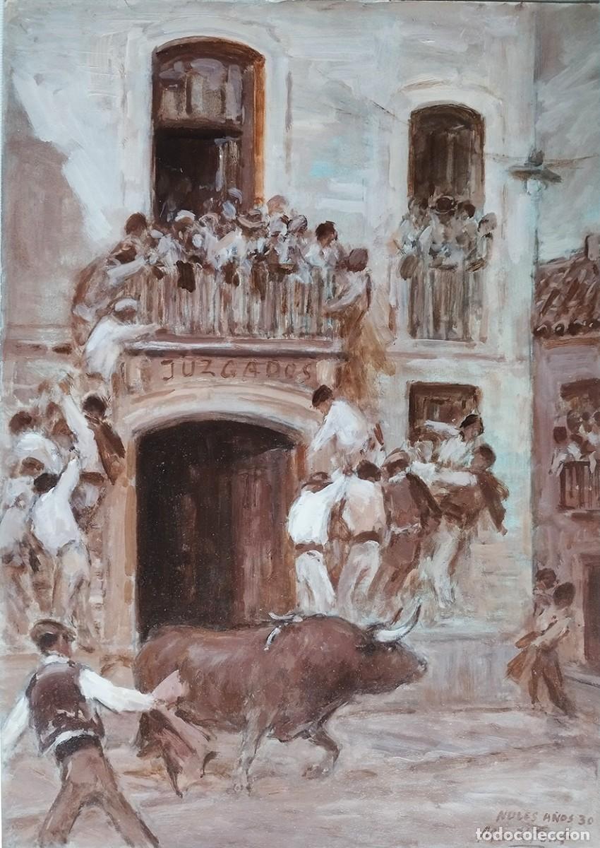 Arte: &rdquo;Toros en Nules&rdquo; de Manuel Mart&iacute; Font - Foto 1