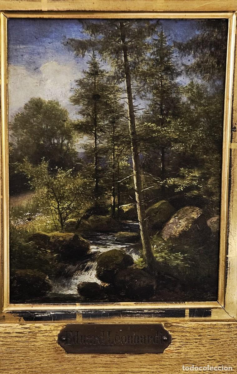 Arte: Eduard Leonhardi, &oacute;leo sobre madera. - Foto 1