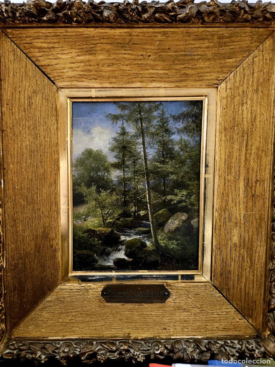 Arte: Eduard Leonhardi, &oacute;leo sobre madera. - Foto 3