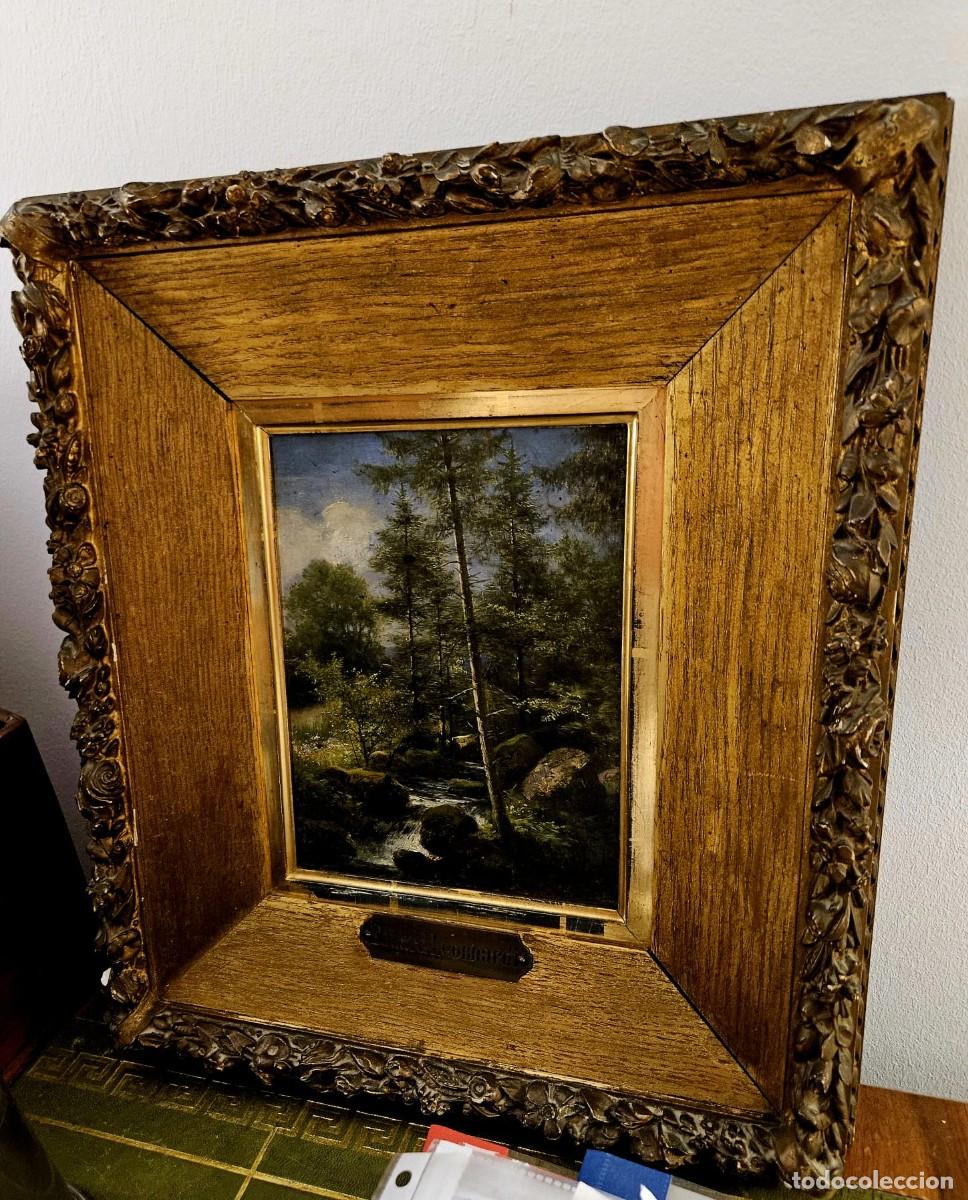 Arte: Eduard Leonhardi, &oacute;leo sobre madera. - Foto 5