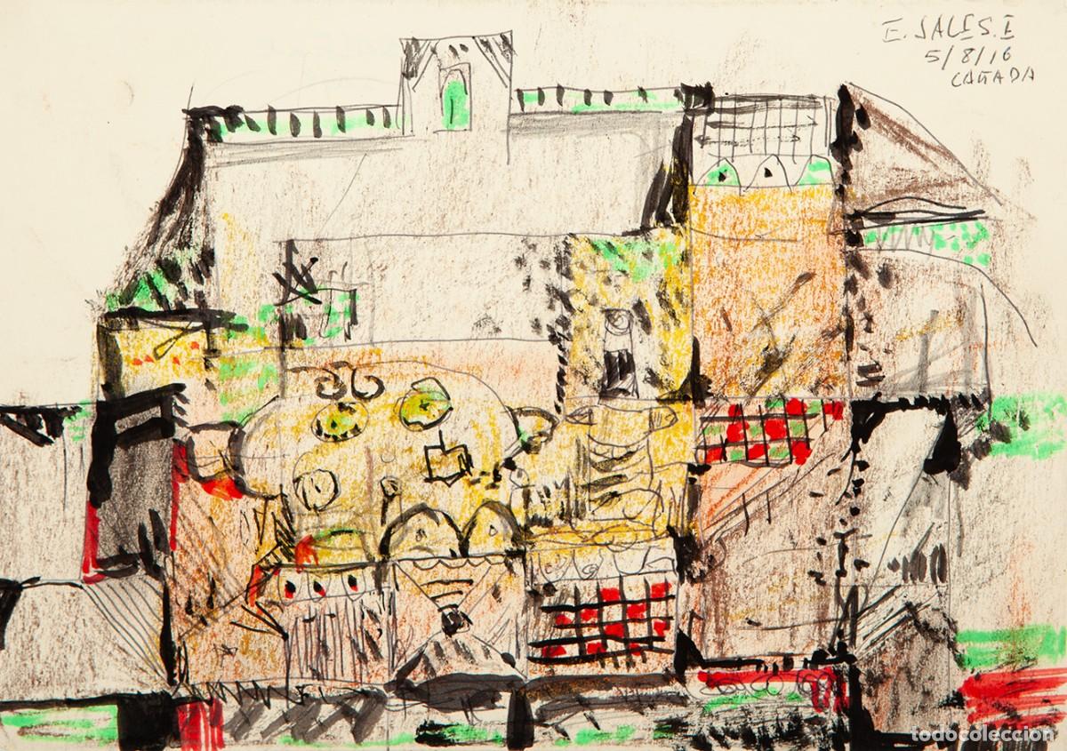 Kunst: EDUARDO SALES, (Valencia, 1927). &ldquo;Composici&oacute;n&rdquo;, 2016. T&eacute;cnica mixta sobre papel. Firmado y fechado e