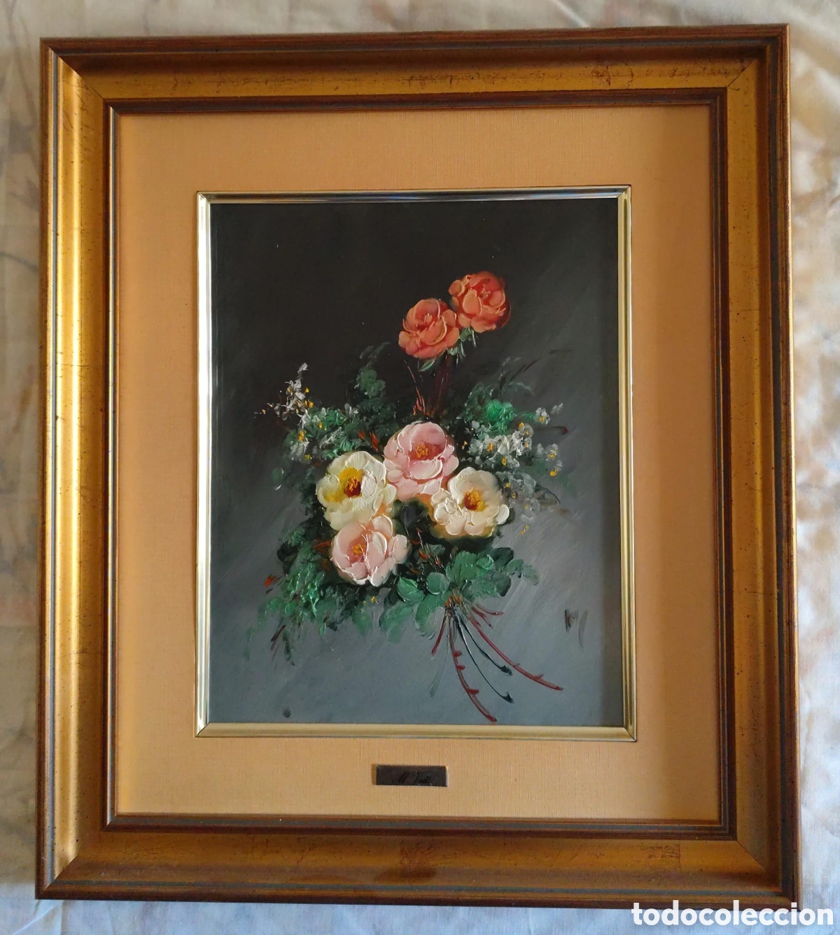 Arte: &Oacute;leo sobre lienzo: Ros&aacute;ceas - Foto 1