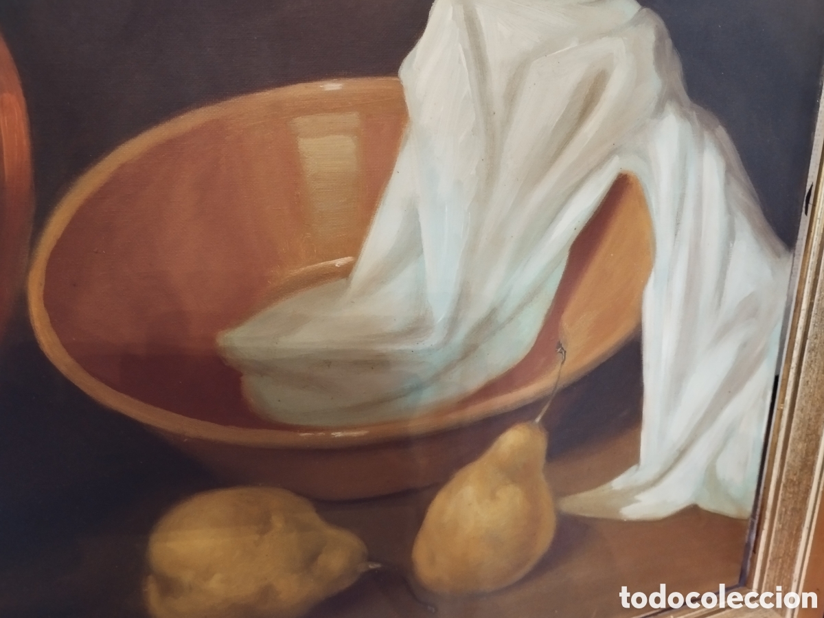 Arte: Bodeg&oacute;n cl&aacute;sico &oacute;leo sobre lienzo - Foto 2