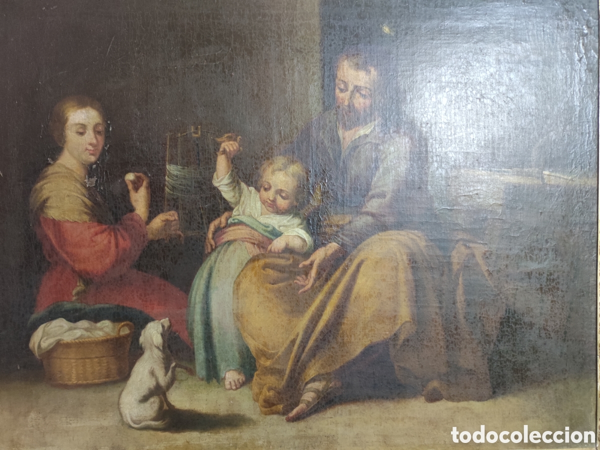 Arte: Cuadro representando copia de Murillo del siglo XIX - Foto 2