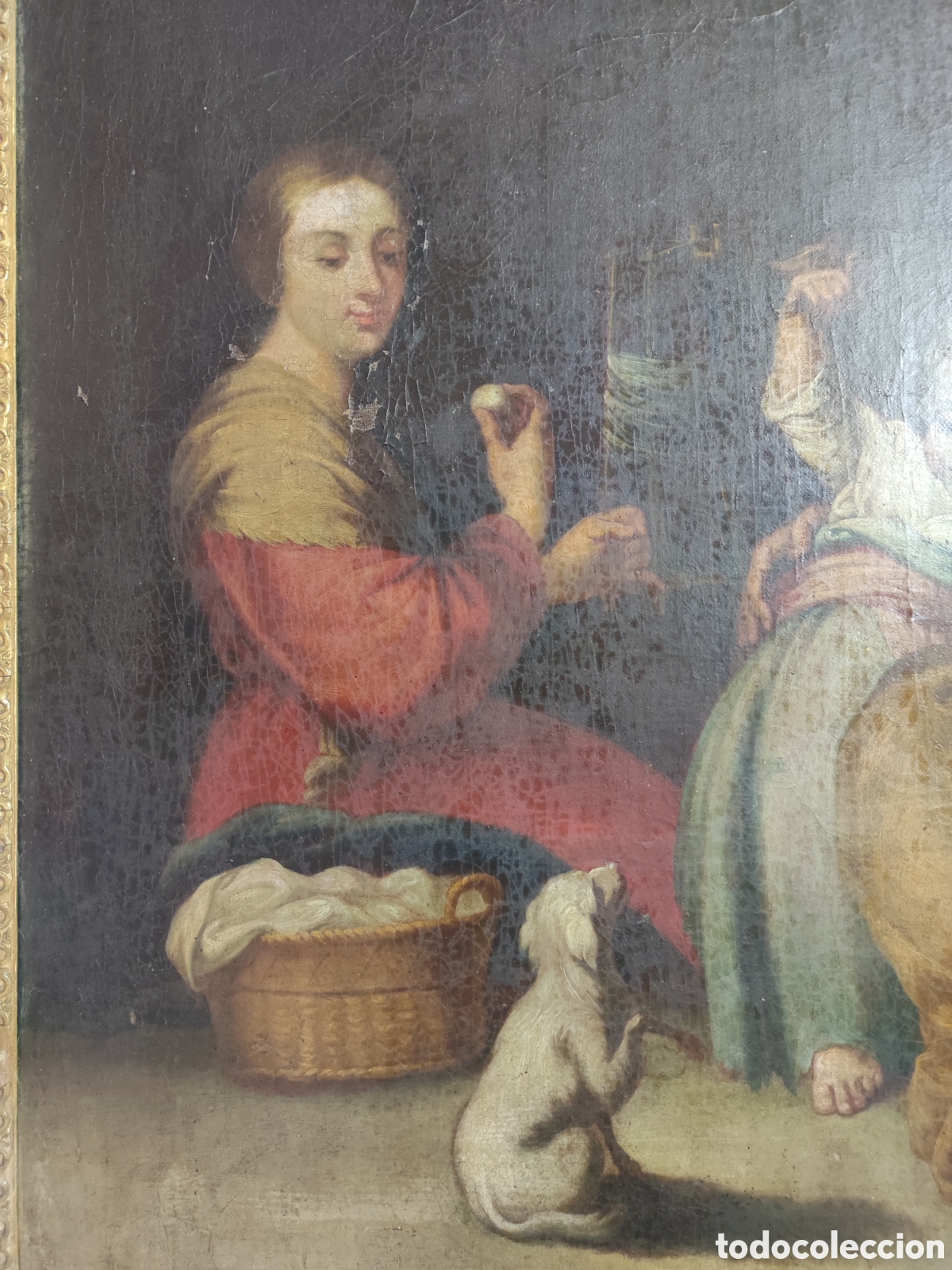 Arte: Cuadro representando copia de Murillo del siglo XIX - Foto 3