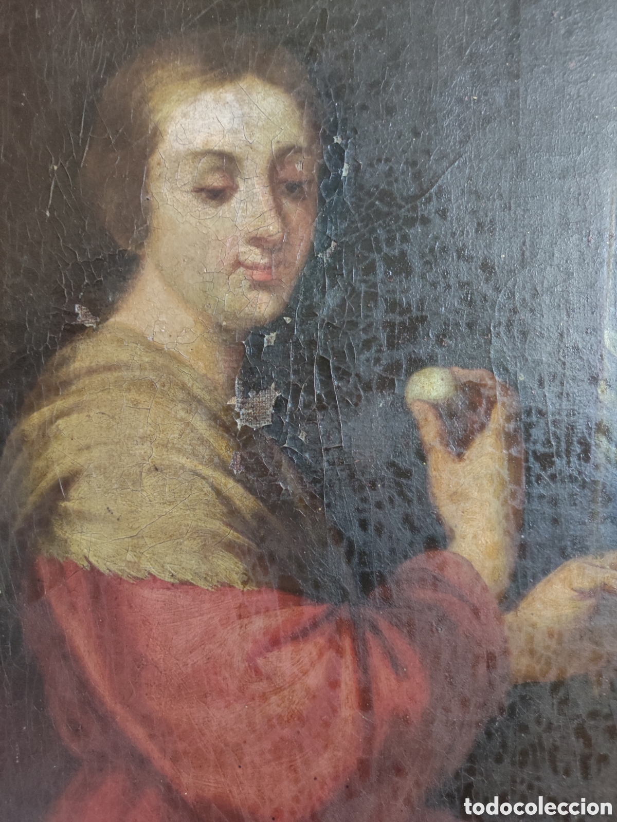 Arte: Cuadro representando copia de Murillo del siglo XIX - Foto 9
