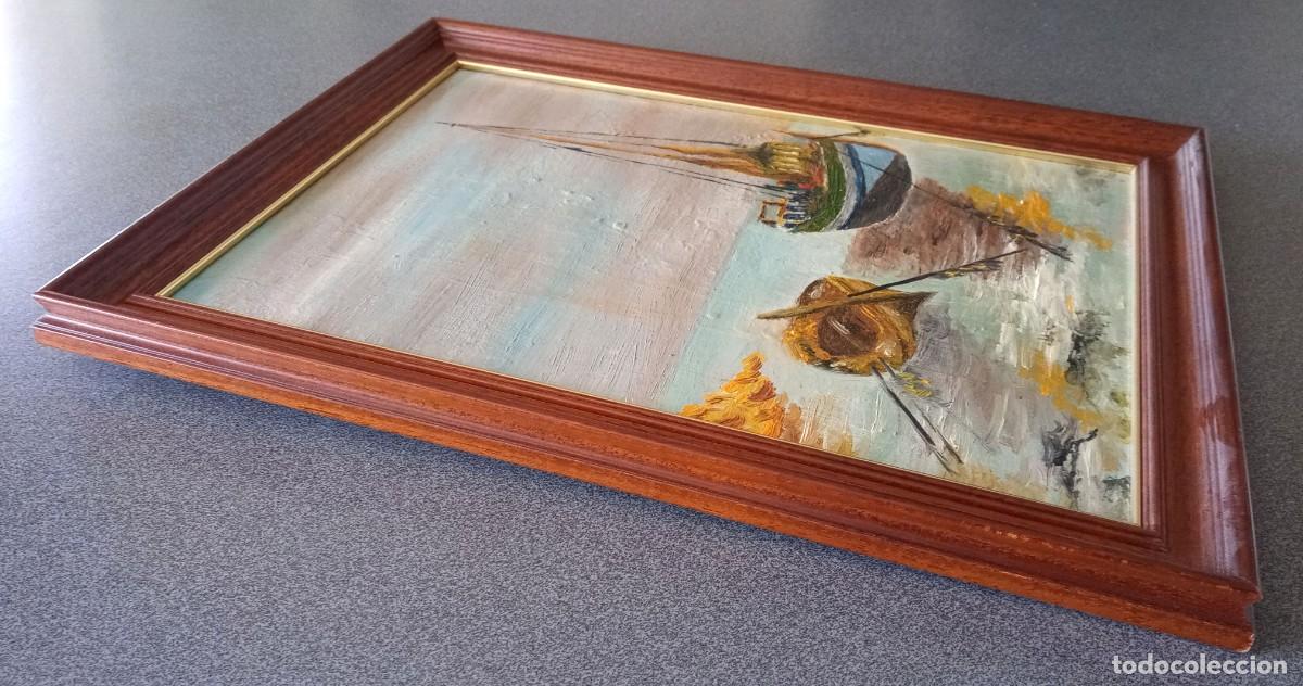 Arte: Cuadro &oacute;leo sobre madera barco - Foto 3