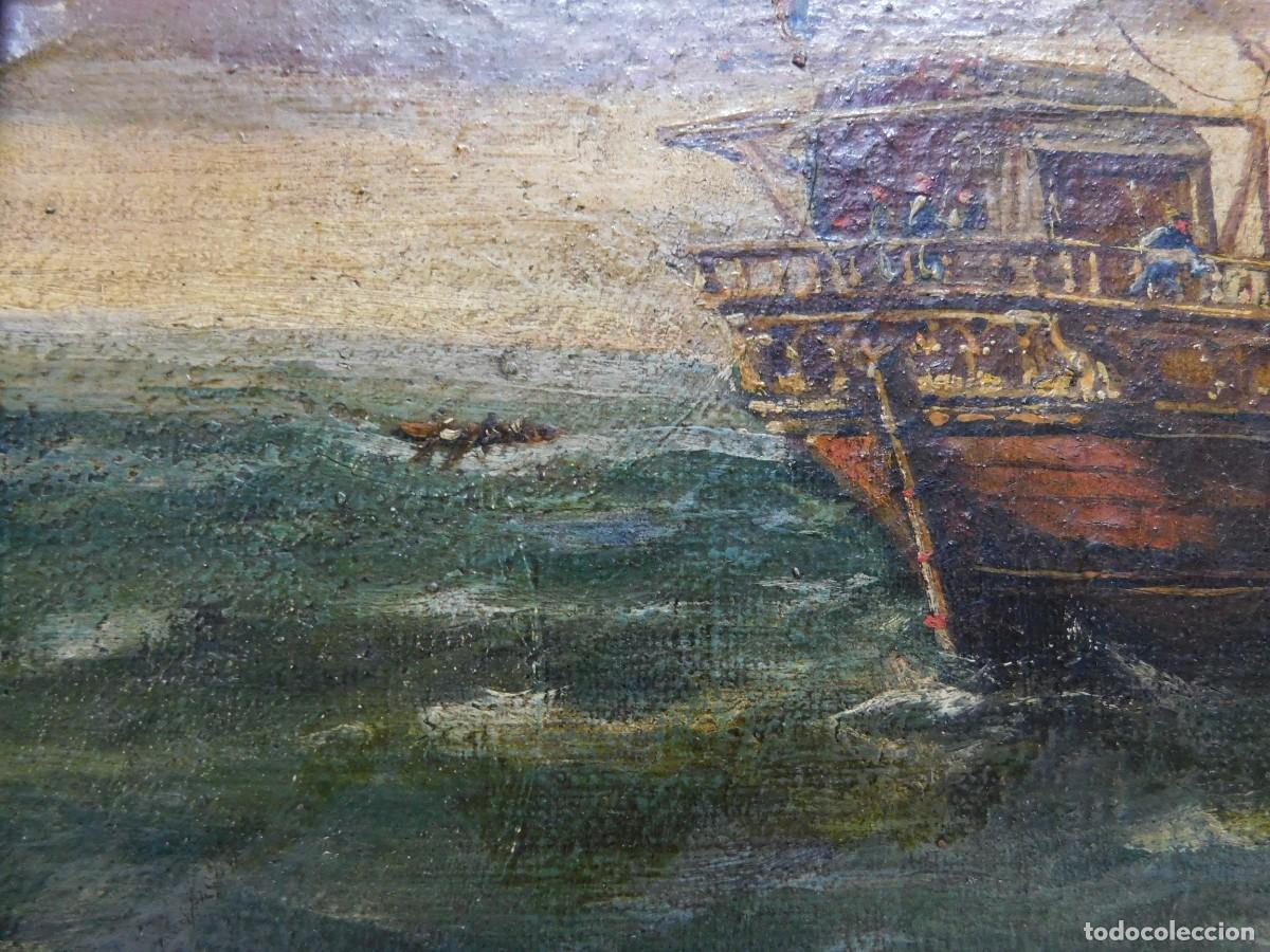 Arte: &Oacute;LEO SOBRE TELA - BATALLA NAVAL - Foto 8