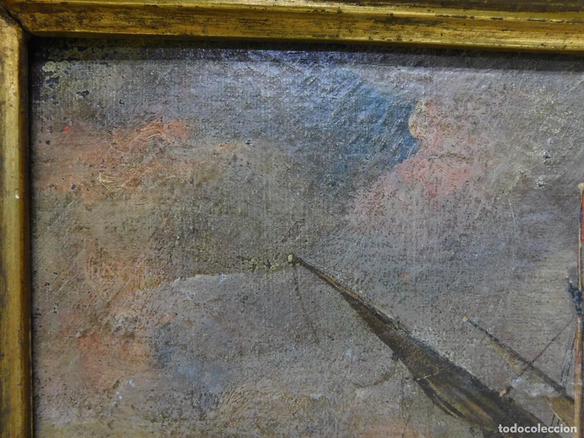 Arte: &Oacute;LEO SOBRE TELA - BATALLA NAVAL - Foto 9