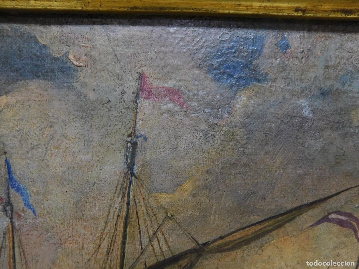 Arte: &Oacute;LEO SOBRE TELA - BATALLA NAVAL - Foto 10