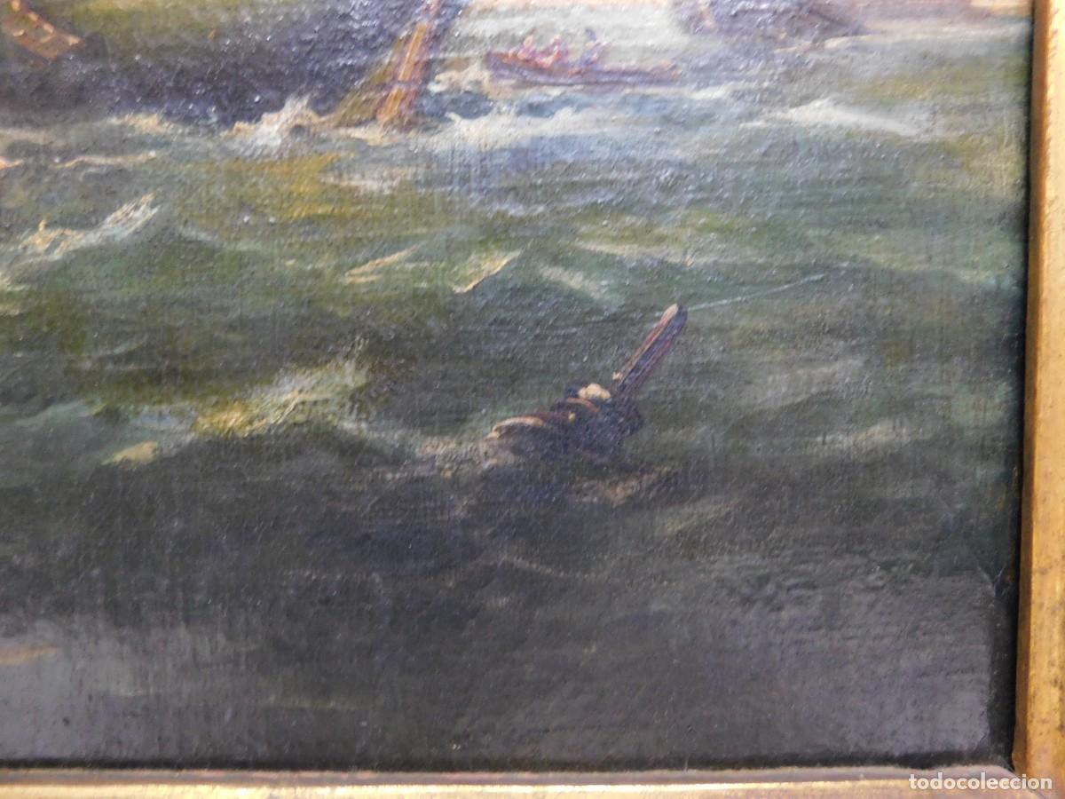Arte: &Oacute;LEO SOBRE TELA - BATALLA NAVAL - Foto 11