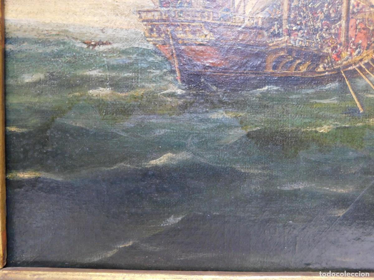 Arte: &Oacute;LEO SOBRE TELA - BATALLA NAVAL - Foto 12