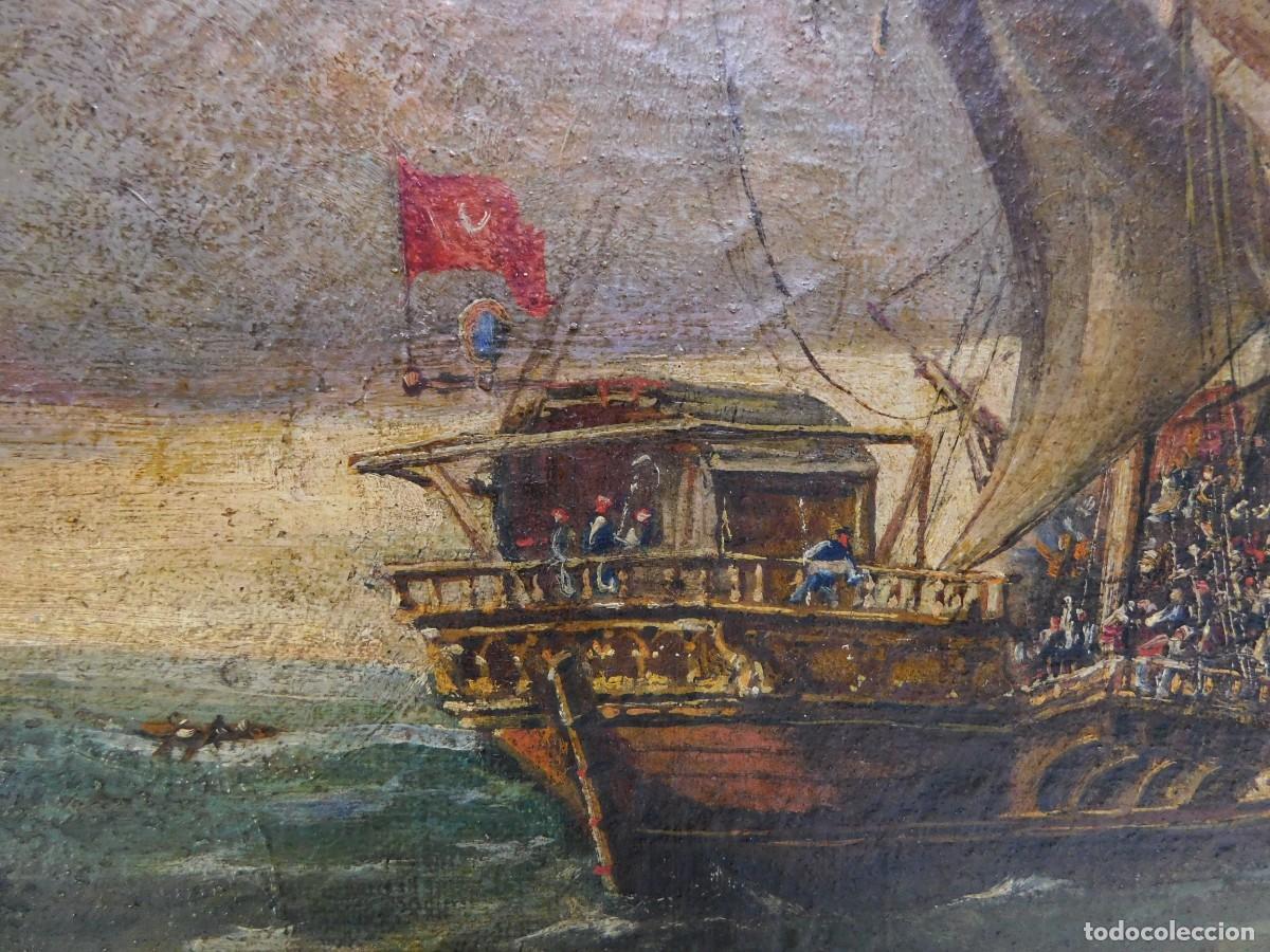 Arte: &Oacute;LEO SOBRE TELA - BATALLA NAVAL - Foto 13