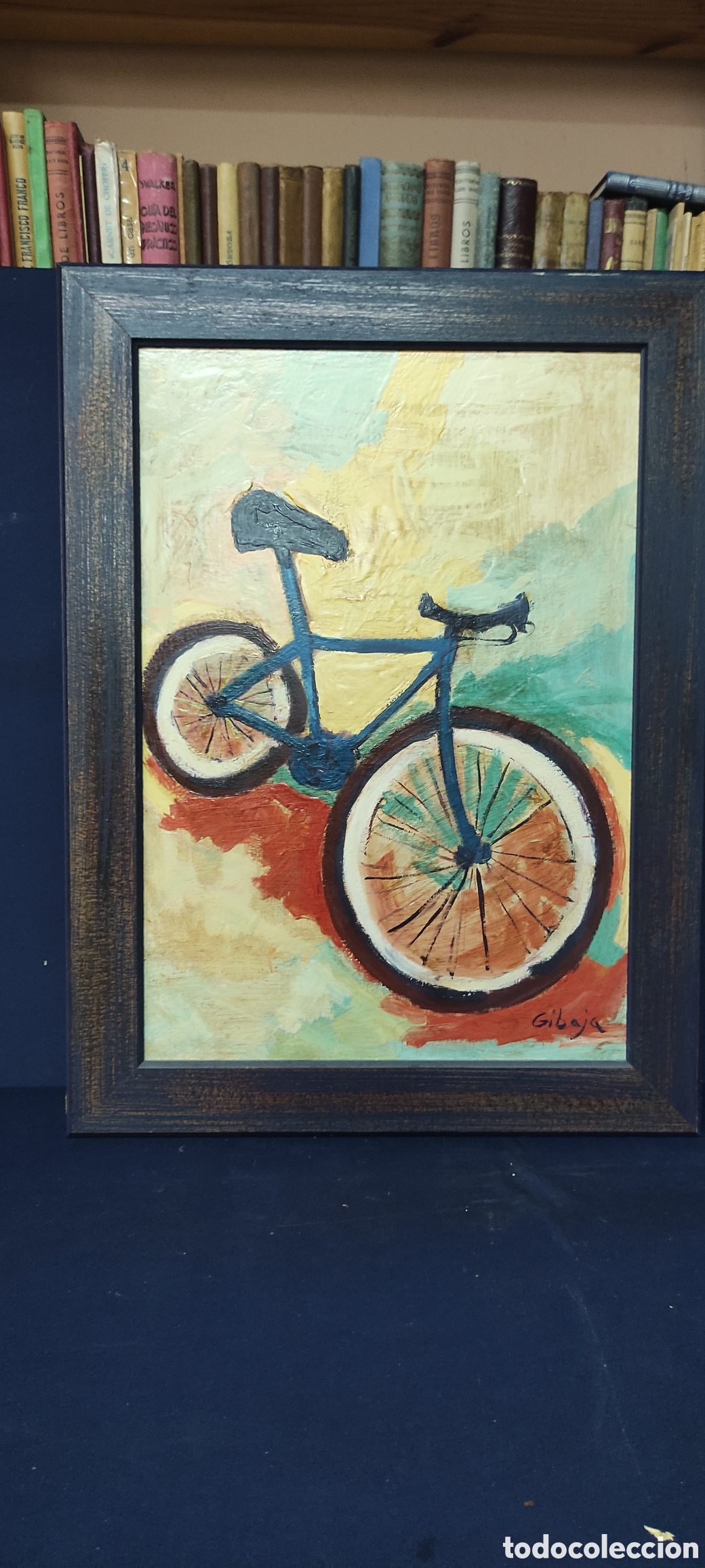 Arte: Oleo sobre lienzo bicicleta - Foto 2