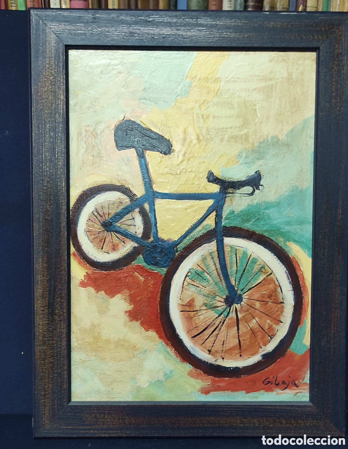Arte: Oleo sobre lienzo bicicleta - Foto 1