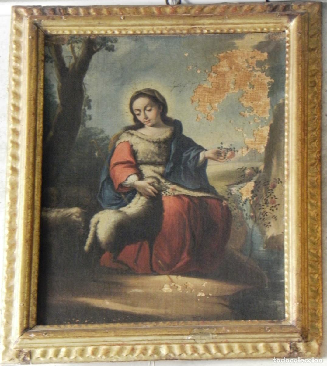 Arte: Cuadro de Divina Pastora s. XVIII - Foto 1
