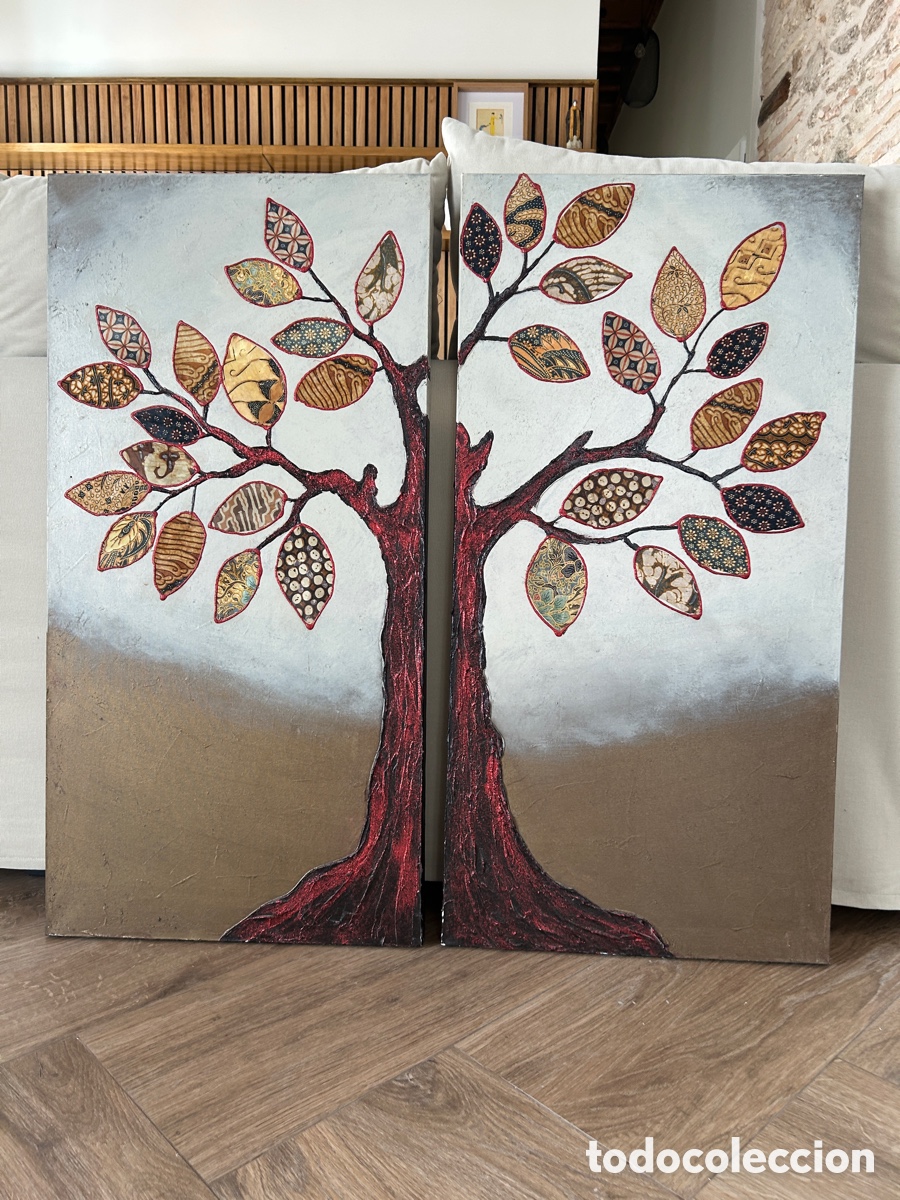 Arte: Cuadro &aacute;rbol al &oacute;leo (dividido en 2) - Foto 1