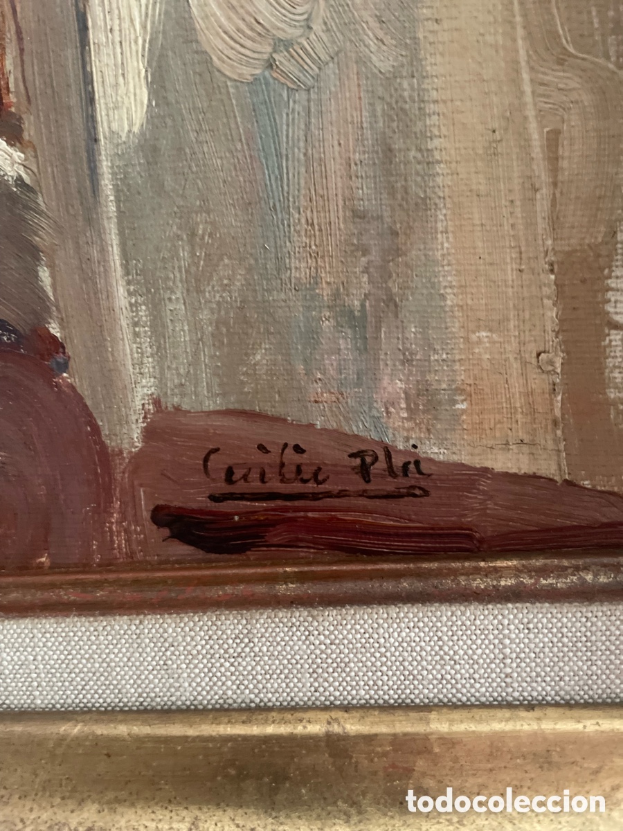 Arte: &Oacute;leo firmado Cecilio pla. - Foto 2