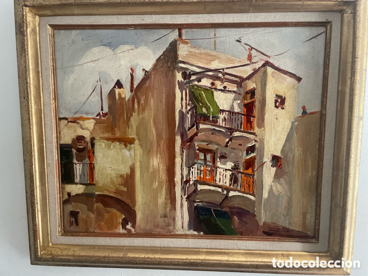 Arte: &Oacute;leo firmado Cecilio pla. - Foto 1